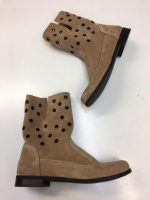 Ghete Dark Cream din piele naturala intoarsa - imagine 2