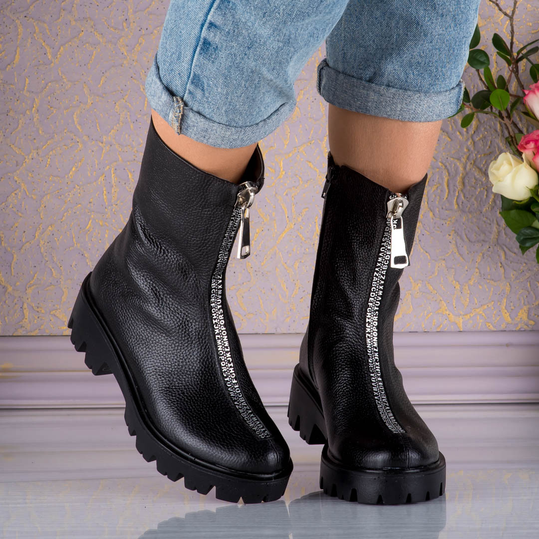 Ghete din piele naturala Letters (3) Ghete din piele naturala Letters - imagine 4