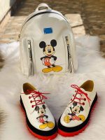 Pantofi Red Mickey piele naturala - imagine 2