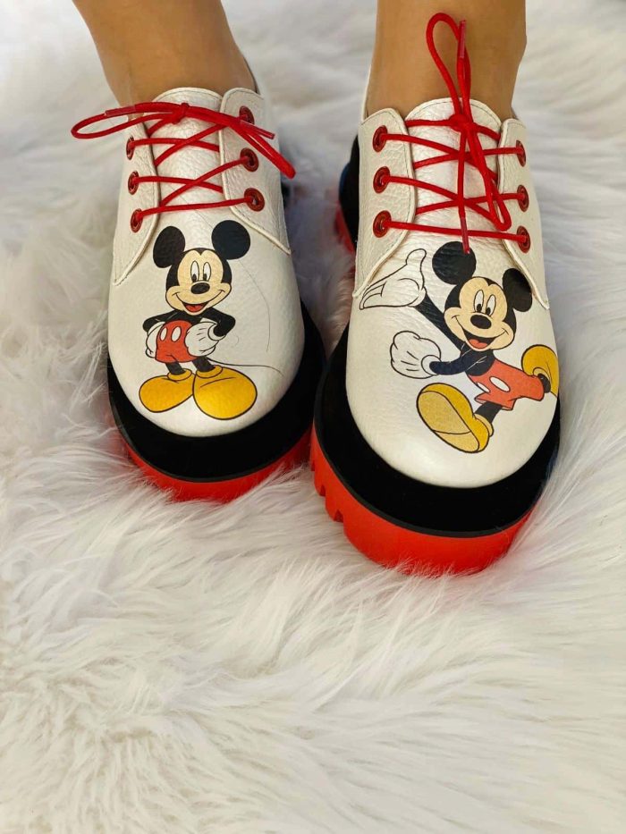 Pantofi Red Mickey piele naturala - imagine 3