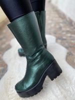 Cizme dama Long Green din piele naturala