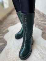 Cizme dama Long Green din piele naturala - imagine 2