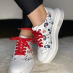 Pantofi White & Red Mickey