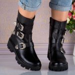 Ghete din piele naturala AW Black - imagine 4