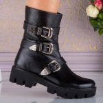 Ghete din piele naturala AW Black - imagine 5