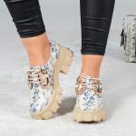 Pantofi Crem Flowers - imagine 2