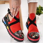 Ghete Strong Red din piele naturala