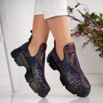 Ghete Floral Fantasy din piele naturala - imagine 2