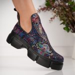 Ghete Floral Fantasy din piele naturala - imagine 4