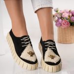 Pantofi Midnight Bee din piele naturala - imagine 3