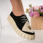 Pantofi Midnight Bee din piele naturala - imagine 2