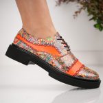 Pantofi Orange Garden din piele naturala - imagine 3