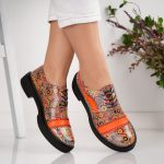Pantofi Orange Garden din piele naturala - imagine 5