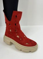 Ghete Velvet Ember din piele naturala intoarsa