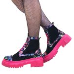 Bocanci dama Rose Noir din piele naturala - imagine 3