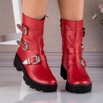 Ghete din piele naturala Ruby Rovers - imagine 4