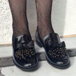 Pantofi Noir Ribbon