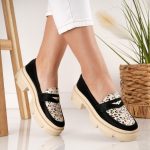 Pantofi Black Vanilla din piele naturala - imagine 3