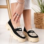 Pantofi Black Vanilla din piele naturala