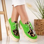 Pantofi Green Goddess din piele naturala - imagine 4
