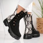 Ghete Luna Noir din piele naturala