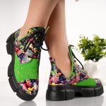 Bocanci Jade Multicolor din piele naturala - imagine 3