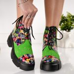 Bocanci Jade Multicolor din piele naturala