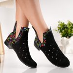 Ghete Black Geometric cu detalii perforate - imagine 4