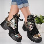 Bocanci Cool Vibes din piele naturala cu detalii laterale si siret - imagine 4