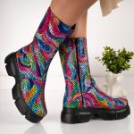 Ghete Rainbow cu model multicolor