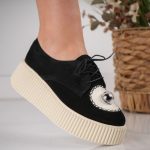 Pantofi Be Bold cu siret din piele naturala - imagine 3