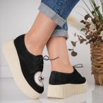 Pantofi Be Bold cu siret din piele naturala - imagine 2