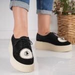 Pantofi Be Bold cu siret din piele naturala