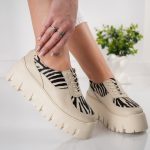 Pantofi Jungle Vibe cu animal print si talpa lata - imagine 2