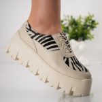 Pantofi Jungle Vibe cu animal print si talpa lata - imagine 4
