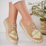 Pantofi casual de dama Beige Delight - imagine 3
