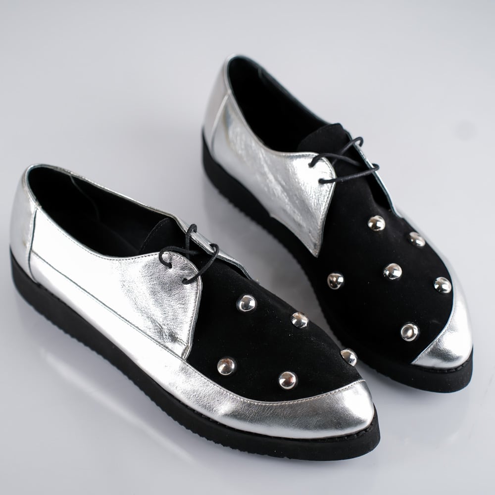 1 (18 of 101) Pantofi Silver Caps din piele naturala - imagine 1