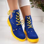 Bocanci Blue Sun cu siret - imagine 3