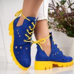 Bocanci Blue Sun cu siret - imagine 2