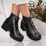 Ghete Felicita negre cu detalii argintii - imagine 4