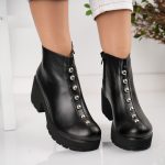 Ghete Felicita negre cu detalii argintii - imagine 3