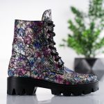 Bocanci Pollock cu siret din piele naturala - imagine 2