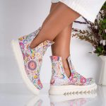 Ghete de dama din piele naturala Natalie cu talpa extralight - imagine 2