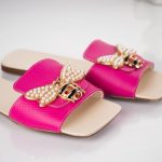 Papuci de piele Bumble Bee - imagine 5