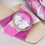 Papuci de piele Serpenti cu accesoriu rotund - imagine 7