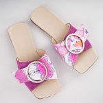 Papuci de piele Serpenti cu accesoriu rotund - imagine 5