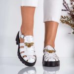 Sandale dama Fisherman White - imagine 3