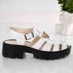 Sandale dama Fisherman White - imagine 6
