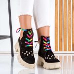 Bocanci de piele Rainbow cu detalii perforate - imagine 4