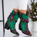 Ciocate dama Green Flora din piele naturala - imagine 3